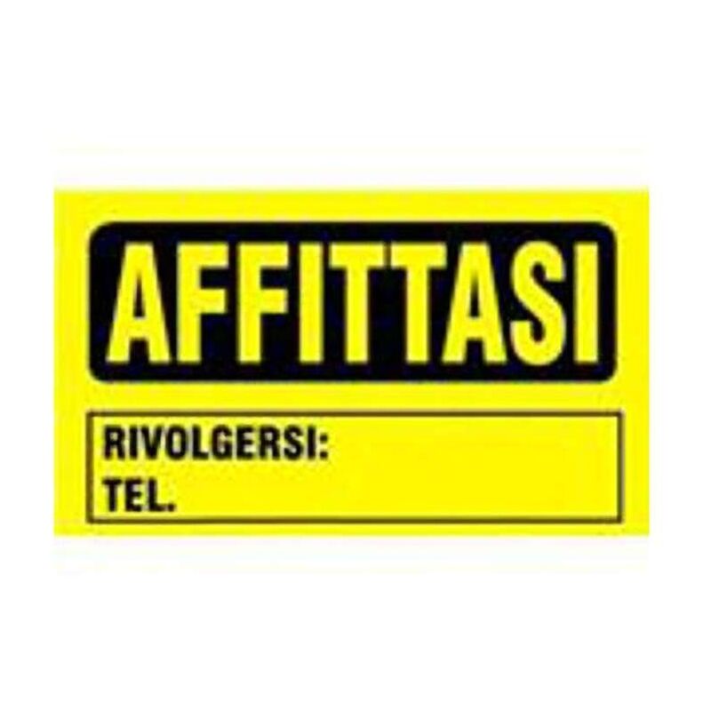 foto del prodotto cartello affittasi 20x30 in polipropilene