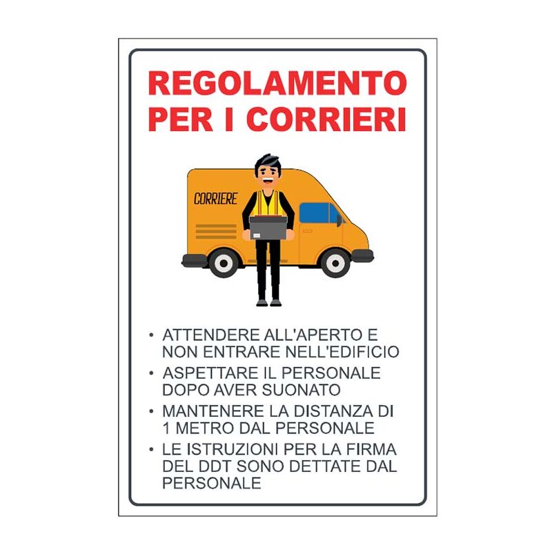 foto del prodotto cartello alluminio distanza corrieri cartello corrieri distanza mm 333x500