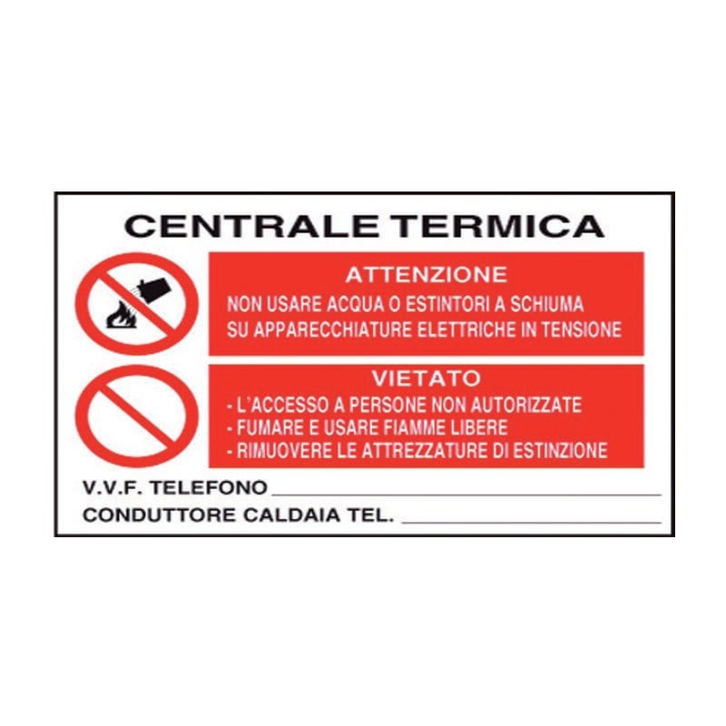 foto del prodotto cartello centrale termica 914a