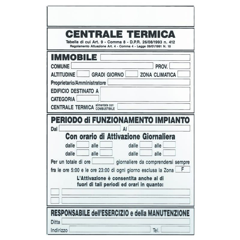 foto del prodotto cartello centrale termica 9218