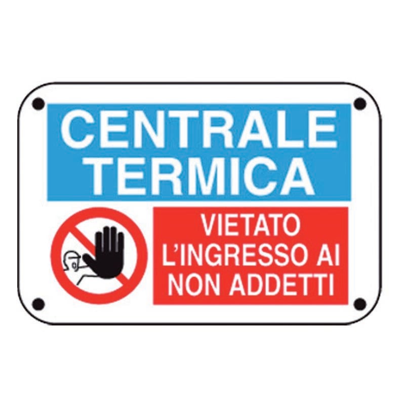 foto del prodotto cartello centrale termica vietato l ingresso ferrari welcome 040625