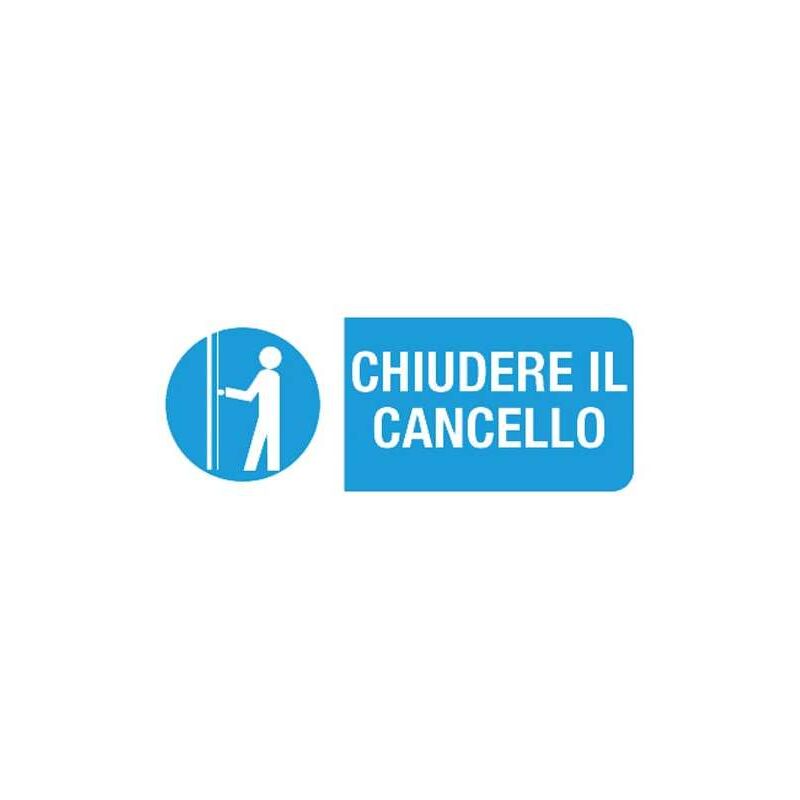foto del prodotto cartello chiudere il cancello 31x14 cm in polipropilene