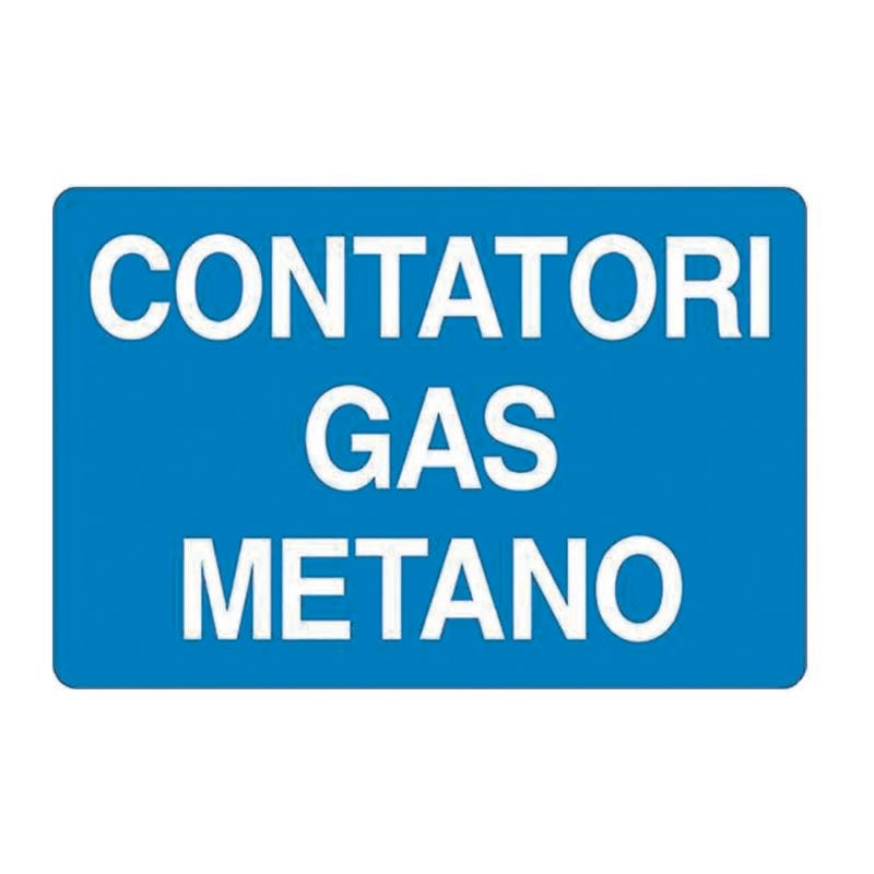 foto del prodotto cartello contatori gas metano 300x200mm
