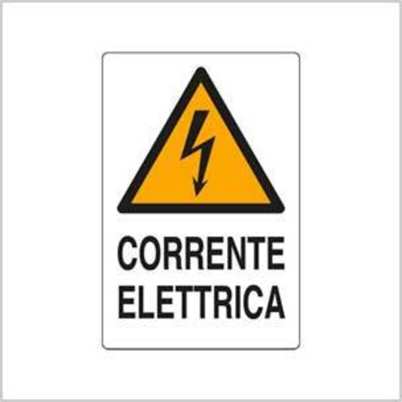 foto del prodotto cartello corrente elettrica - cm.20x30h.
