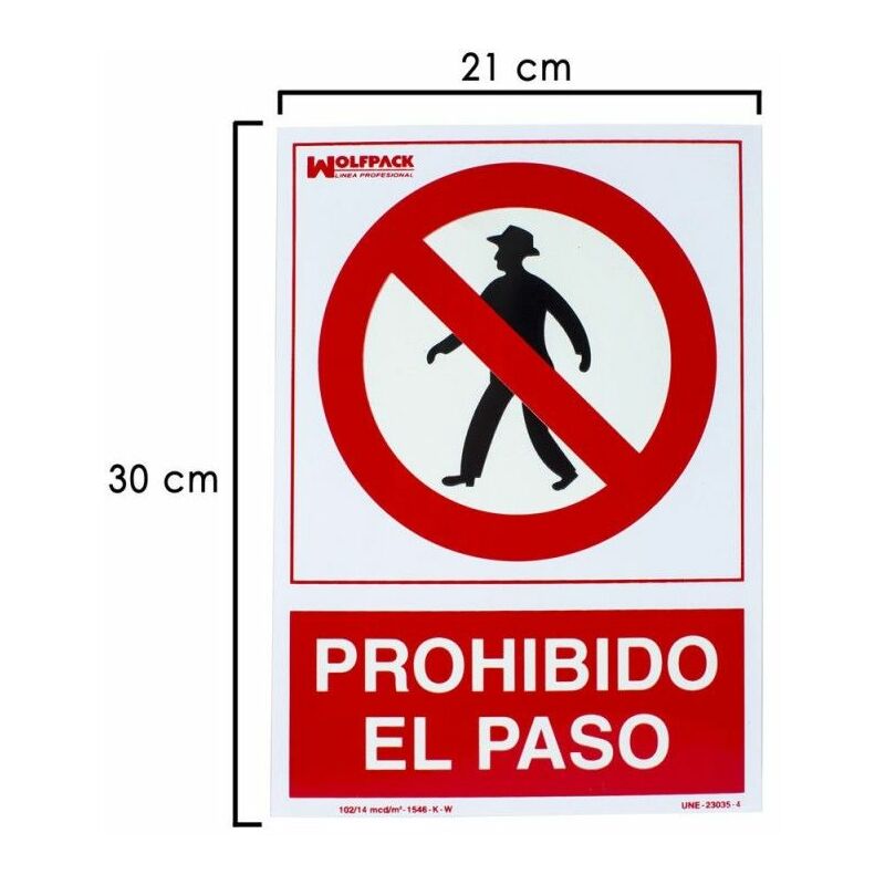 foto del prodotto cartello di divieto di el paso 30x21 cm.