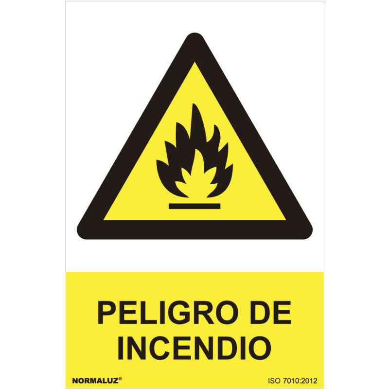 foto del prodotto cartello di pericolo pericolo di incendio pvc 0,7mm 30x40cm