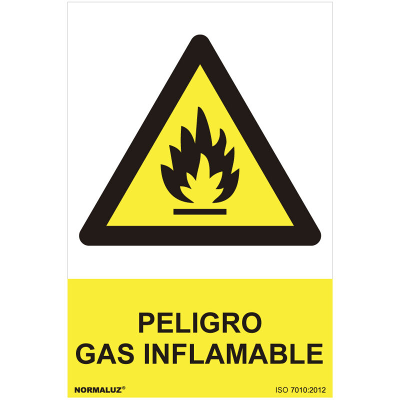 foto del prodotto cartello di pericolo pericolo gas infiammabili pvc 0,7mm 30x40cm