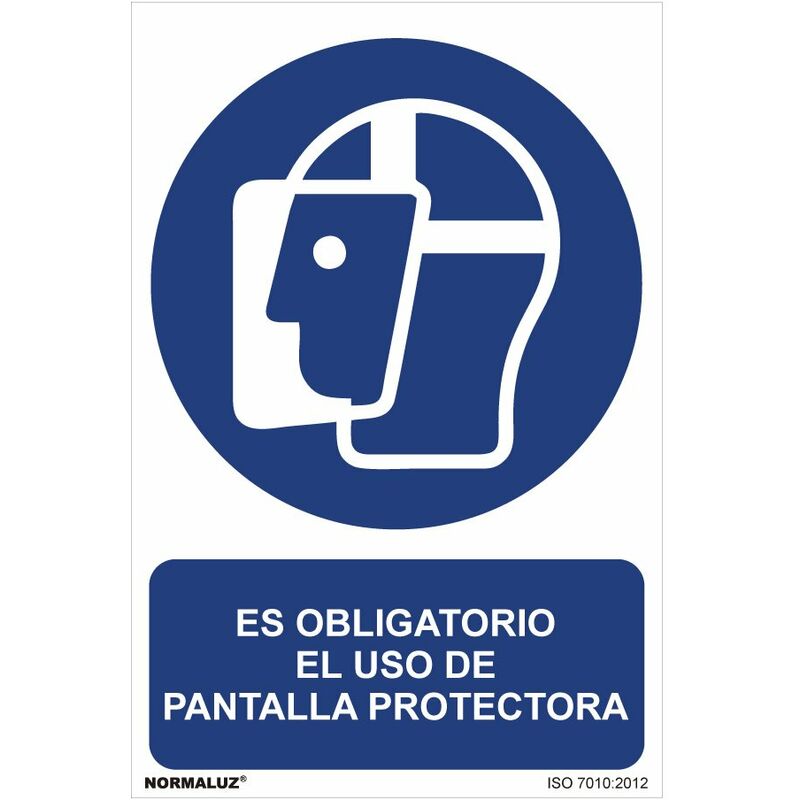 foto del prodotto cartello di uso obbligatorio l uso dello schermo protettivo obbligatorio pvc 0,7mm 30x40cm