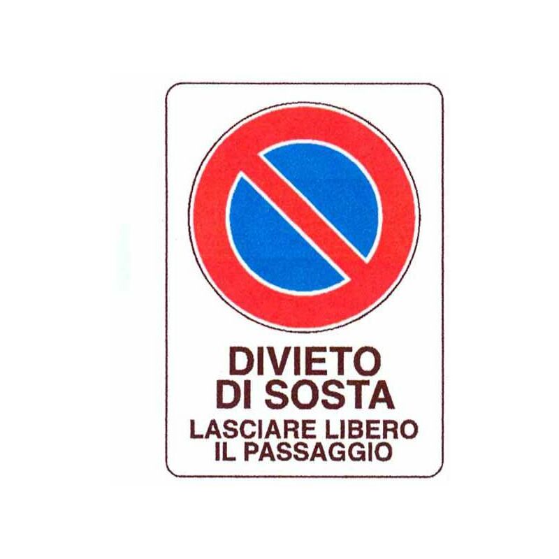 foto del prodotto cartello divieto di sosta 20x 30 plastica