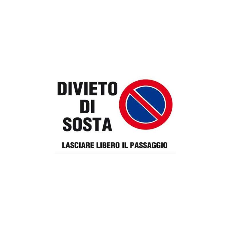 foto del prodotto cartello divieto di sosta 25x45 cm in polipropilene