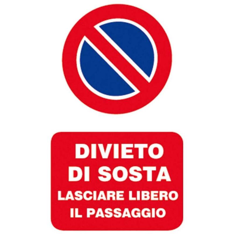 foto del prodotto cartello divieto di sosta in polipropilene 20x30 cm