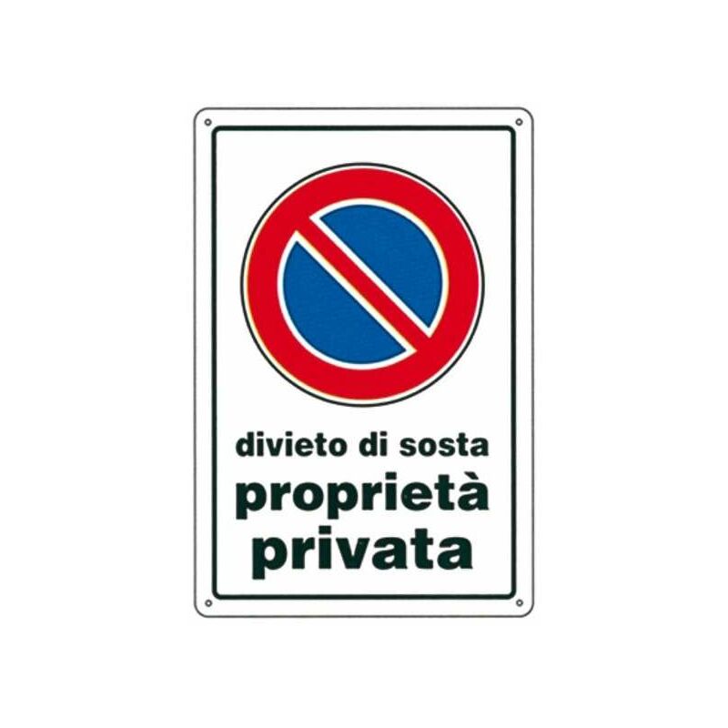 foto del prodotto cartello divieto di sosta p.p. 20x 30 plastica
