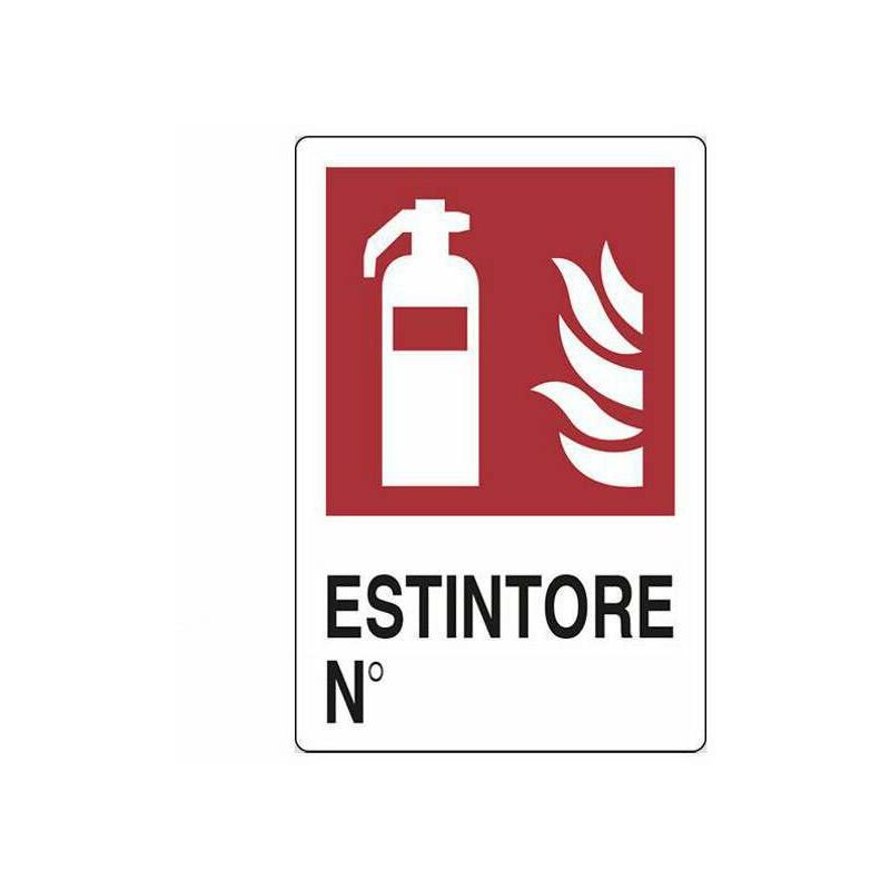 foto del prodotto cartello estintore 20x 30 plastica