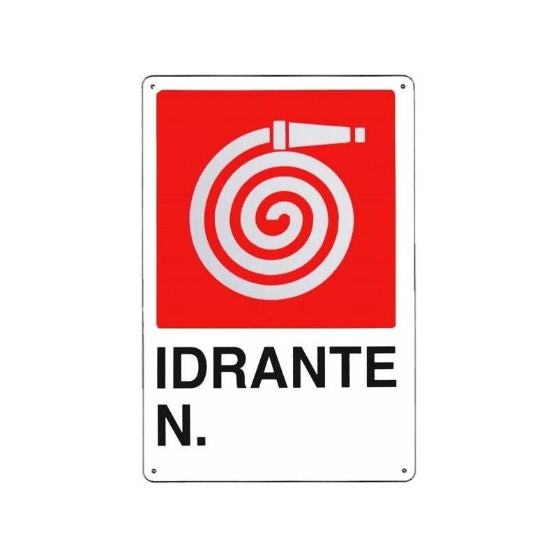 foto del prodotto cartello idrante 20x30cm alluminio