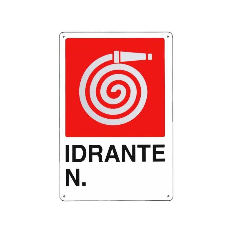 foto del prodotto cartello idrante alluminio 20x30 cm