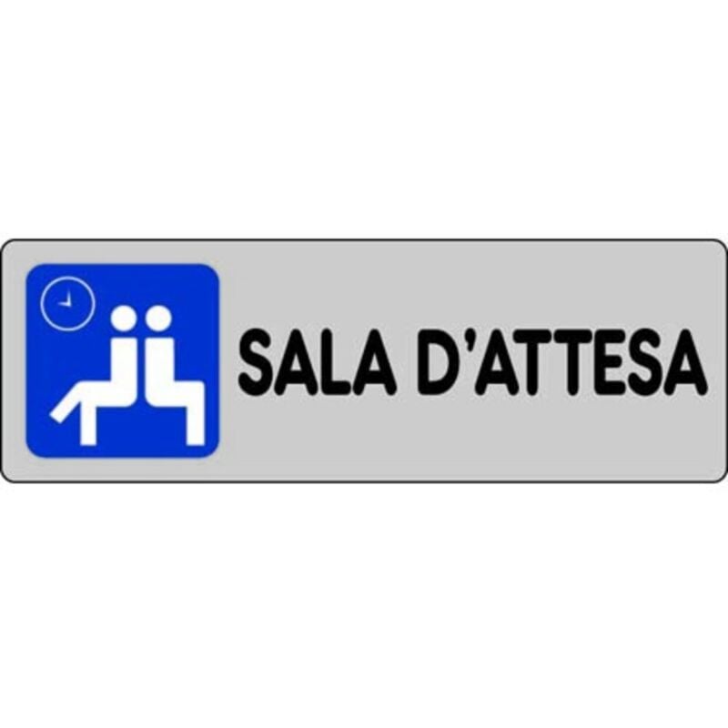 foto del prodotto cartello in carta autoadesiva 15x5 cm sala d attesa