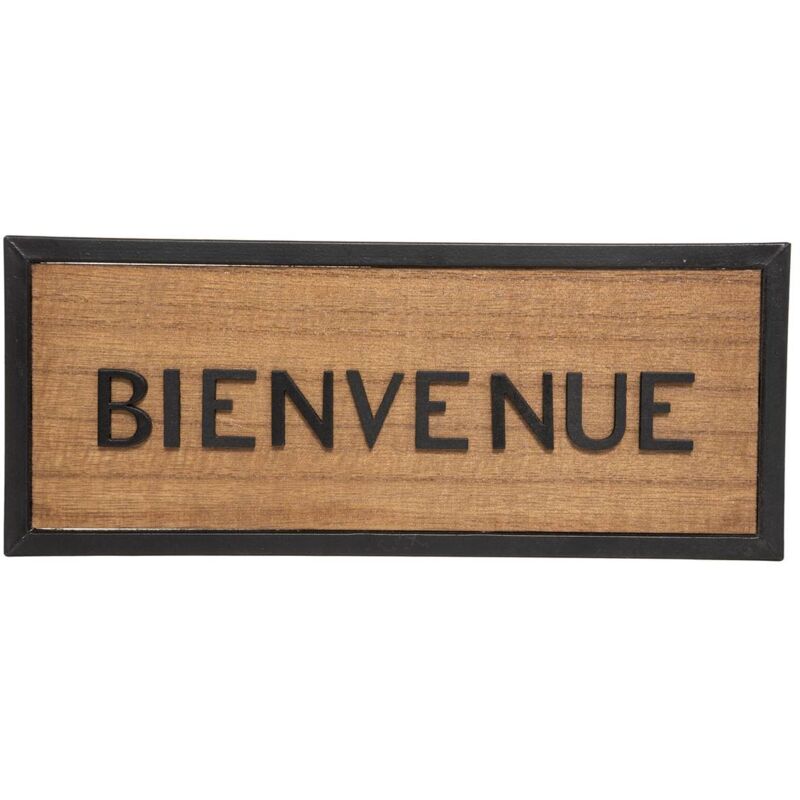 foto del prodotto cartello in legno per porta in metallo 22x9cm atmosphera cr ateur d'int rieur