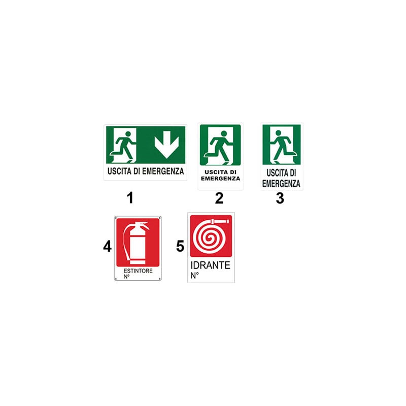 foto del prodotto cartello in plastica segnalatori d emergenza 1 emergenza a ff