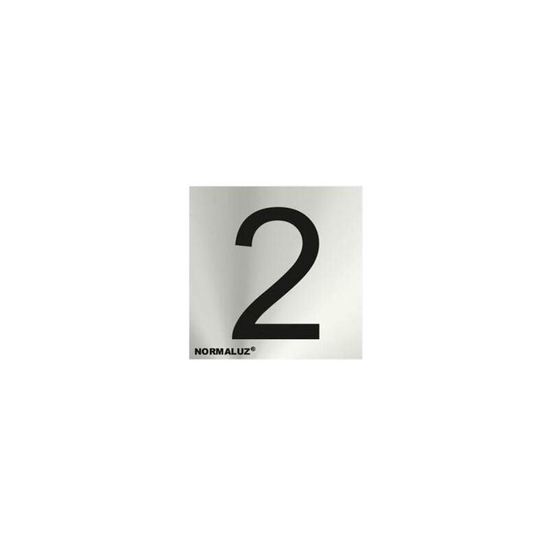 foto del prodotto cartello numero 2 adesivo in acciaio inox 5cm rd717172