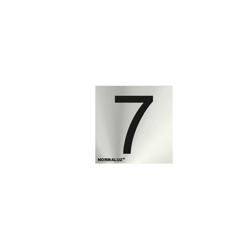 foto del prodotto cartello numero 7 adesivo in acciaio inox 5cm rd717177