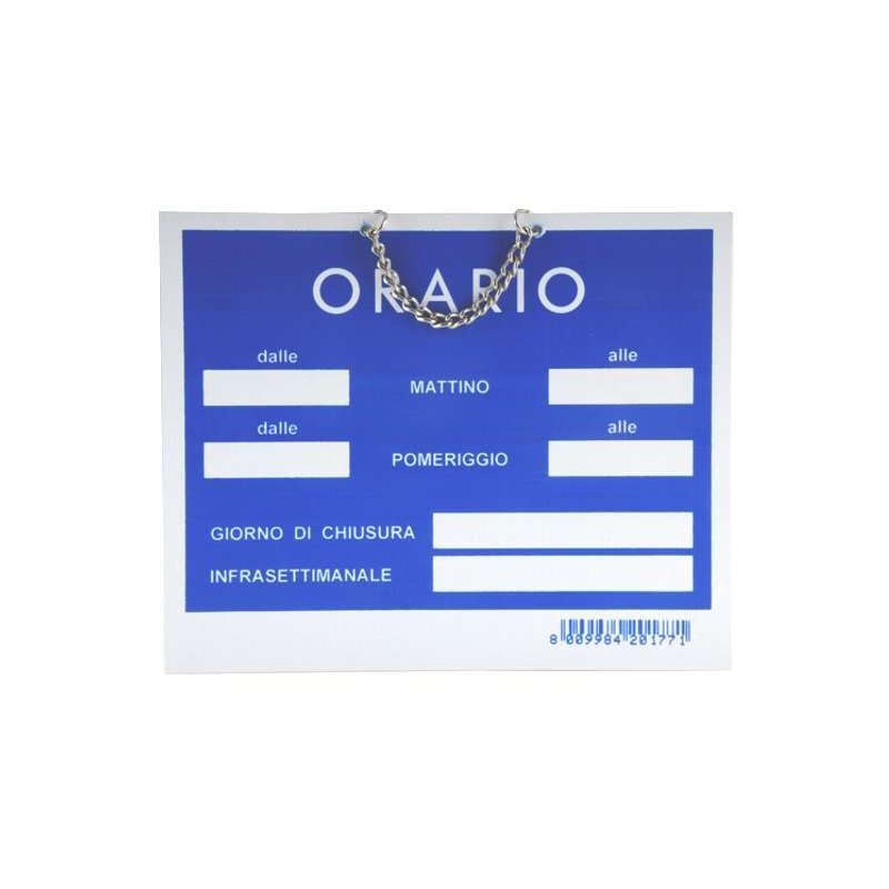 foto del prodotto cartello orario apertura tempopol rosso cm 15x11
