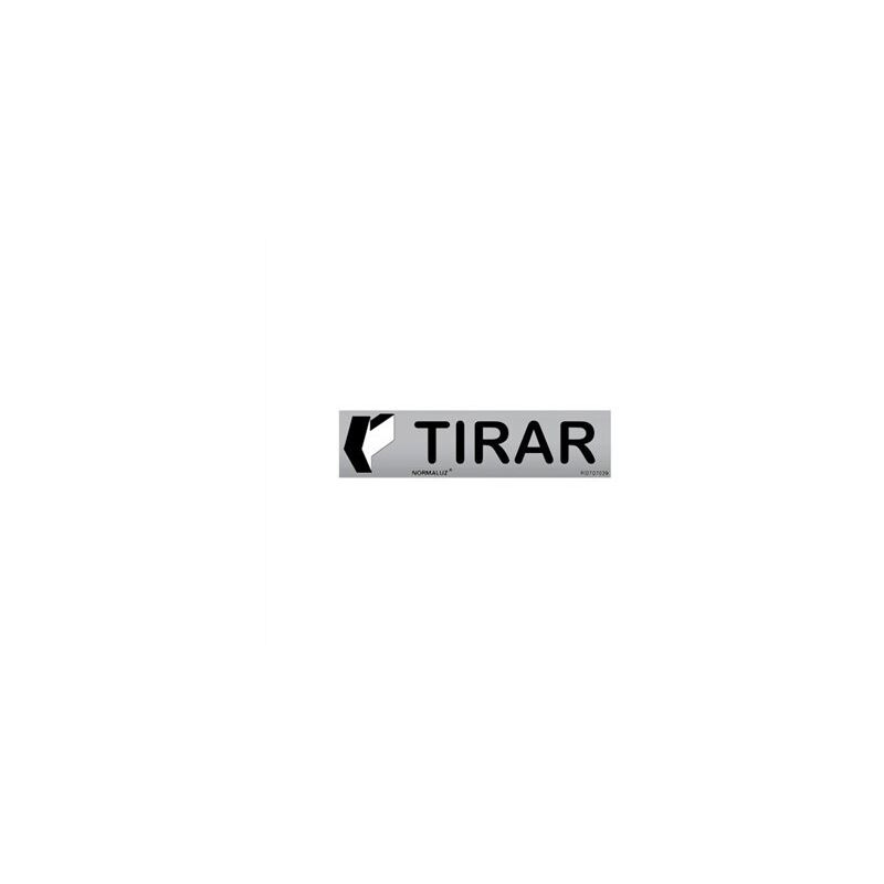 foto del prodotto cartello orizzontale da tirare in acciaio inox adesivo 5x20cm rd707039
