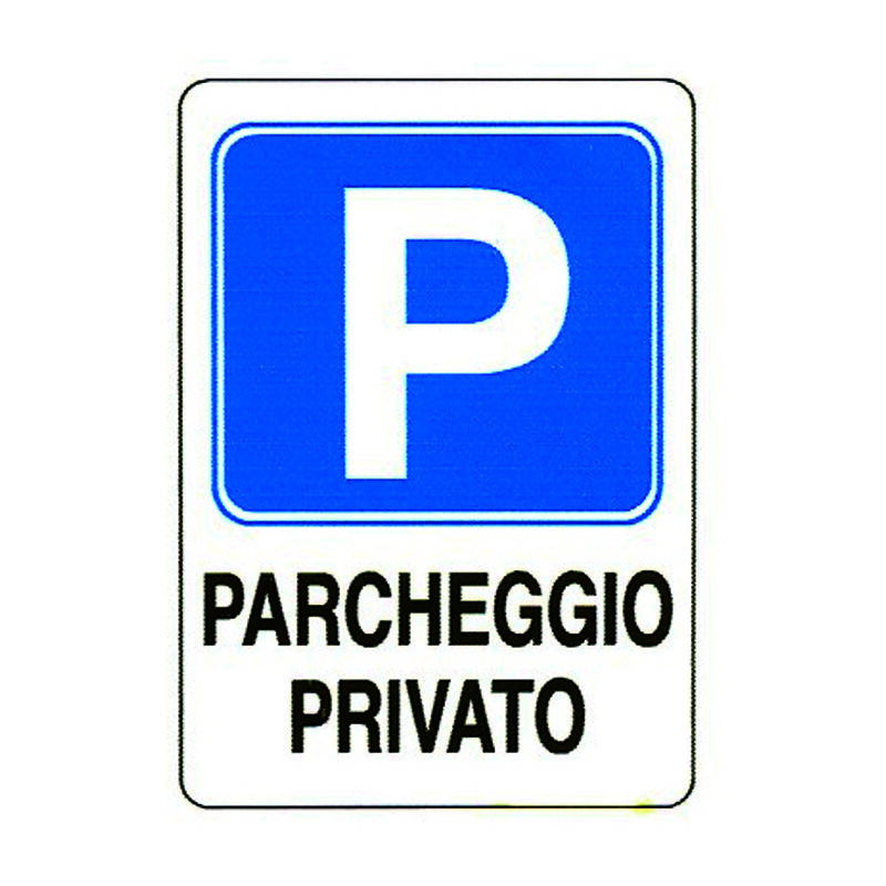 foto del prodotto cartello parcheggio privato cm.20x30h.