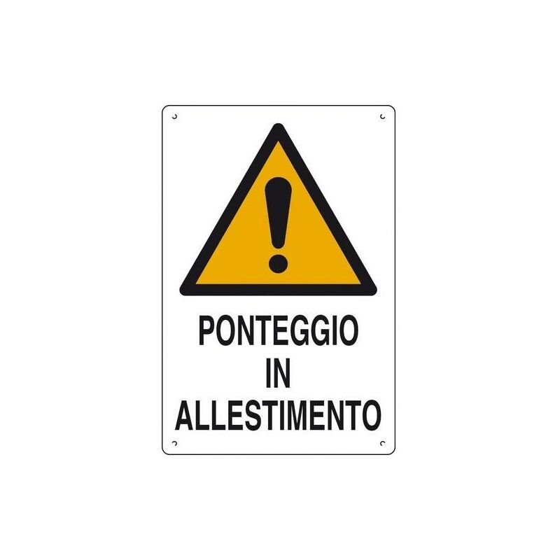 foto del prodotto cartello ponteggio in allestimento 40x30