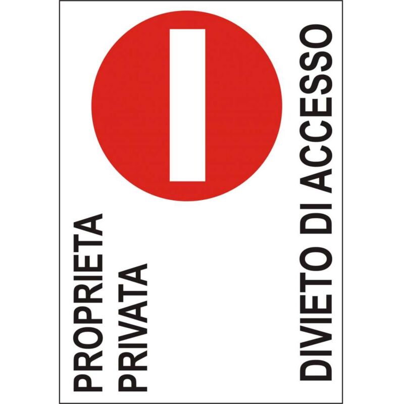 foto del prodotto cartello propriet privata 25x35 cm in polipropilene