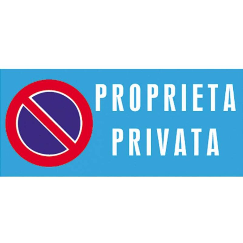 immagine 0 del prodotto cartello propriet privata 25x45 cm in polipropilene