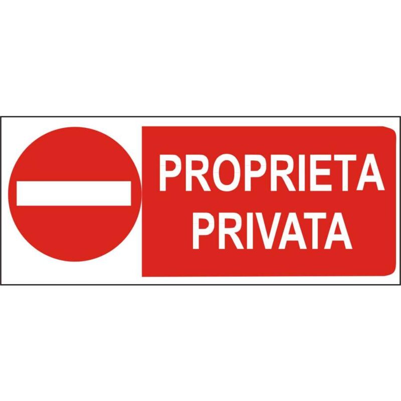 foto del prodotto cartello propriet privata 31x14 cm in polipropilene