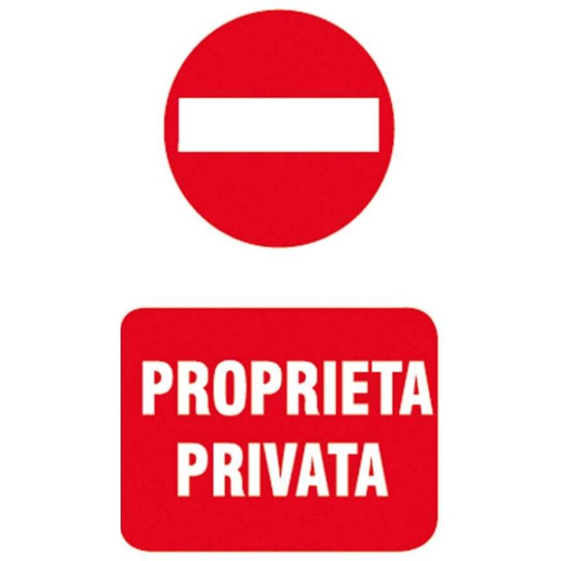 foto del prodotto cartello propriet privata in polipropilene 20x30 cm