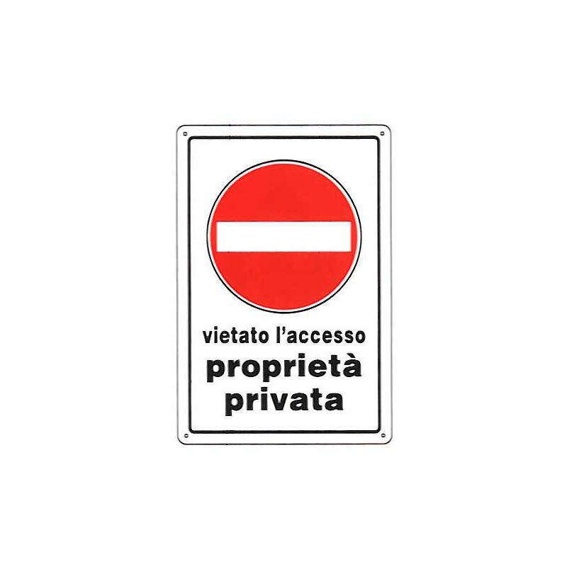 foto del prodotto cartello proprieta privata 20x 30 plastica