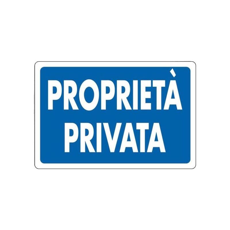 foto del prodotto cartello proprieta privata 30x 20 alluminio
