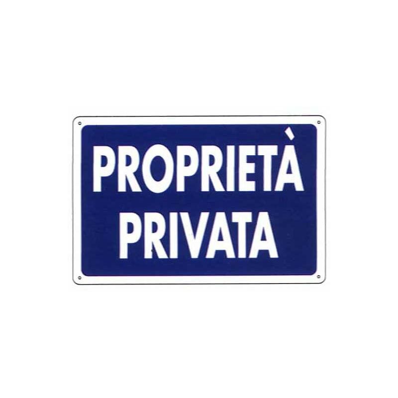 foto del prodotto cartello proprieta privata 30x 20 plastica