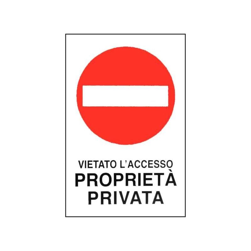 foto del prodotto cartello proprieta privata v.a. 30x 45 alluminio