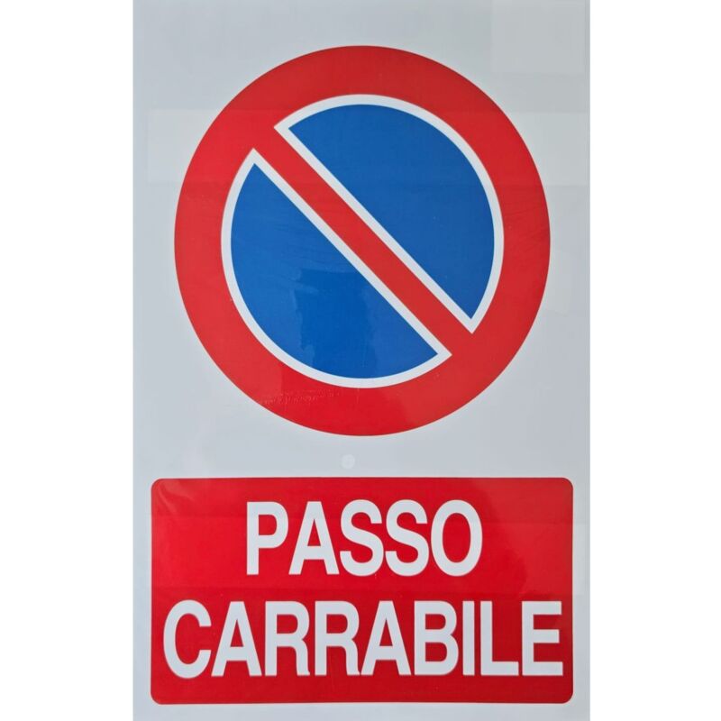 foto del prodotto cartello segnale passo carrabile divieto