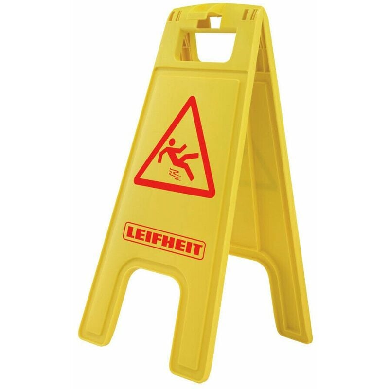 foto del prodotto cartello segnale pavimento bagnato giallo sicurezza leifheit 59107