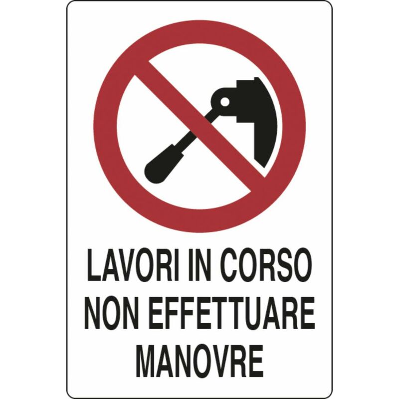 foto del prodotto cartello segnaletica ""lavori in corso"" 30x20