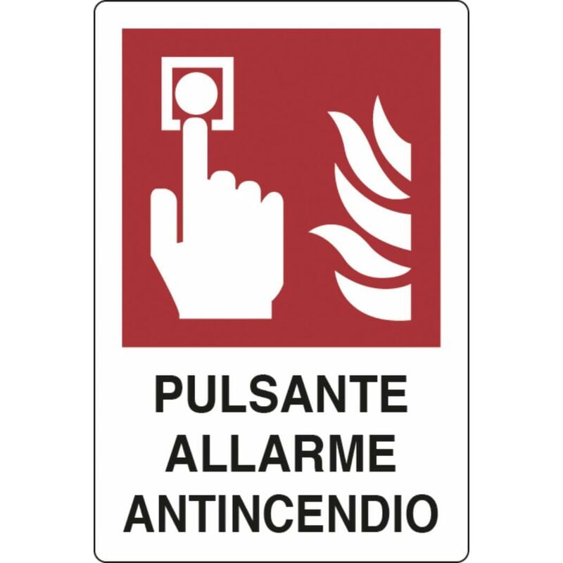 foto del prodotto cartello segnaletica ""pulsante allarme antincendio"" 30x20