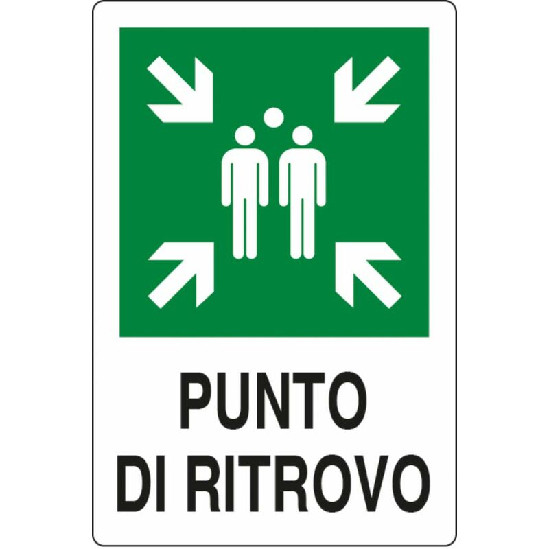 foto del prodotto cartello segnaletica punto di ritrovo 30x20