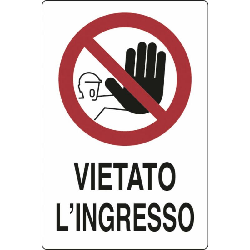 foto del prodotto cartello segnaletica vietato l ingresso 30x20