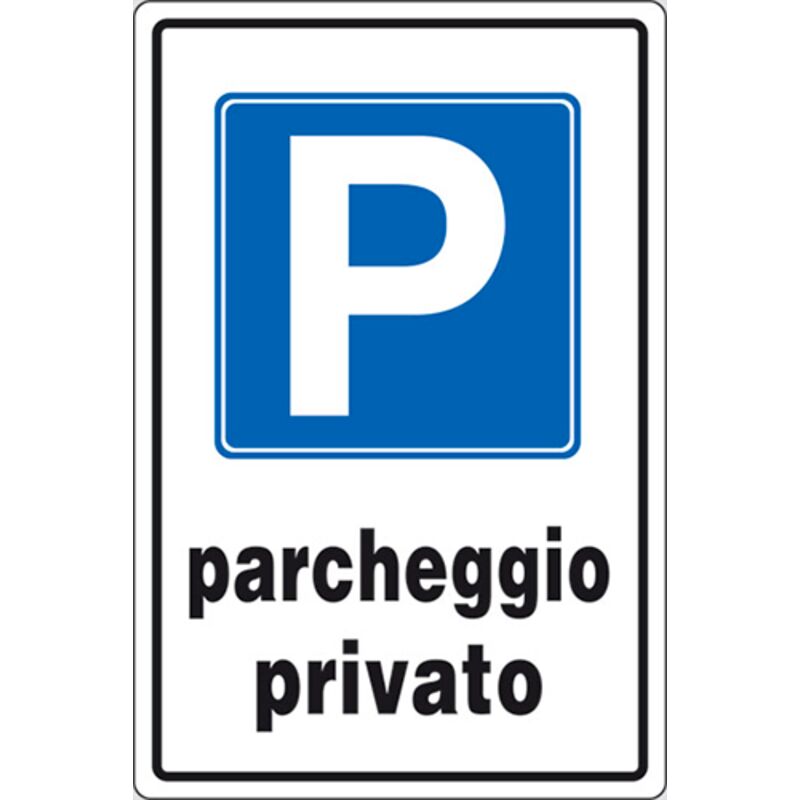 foto del prodotto cartello segnaletico cartelli segnaletici segnale in pvc esterno cm 20x30 10492v parcheggio privato 19966 