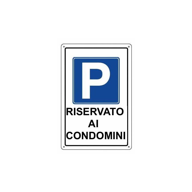 foto del prodotto cartello segnaletico parcheggio riservato ai condomini oreca