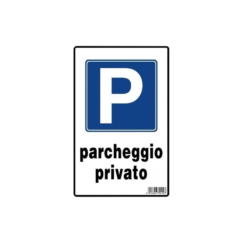 foto del prodotto cartello segnaletico targa tabella parcheggio privato 20x30