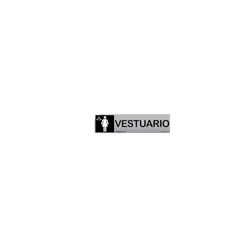 foto del prodotto cartello spogliatoio donna adesivo in acciaio inox 5x20cm rd707035