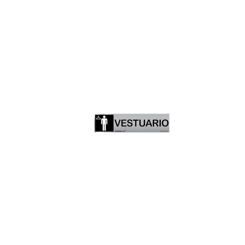 foto del prodotto cartello spogliatoio uomo, acciaio inox, adesivo, 5x20cm, rd707011