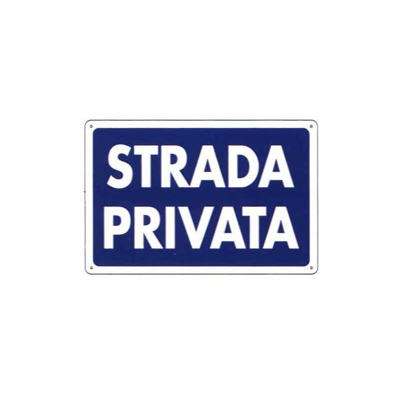 foto del prodotto cartello strada privata 30x 20 plastica