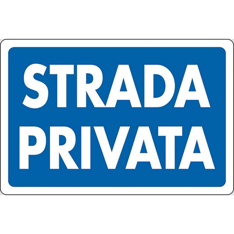 foto del prodotto cartello strada privata ingresso corte abitazioni 30cmx20cm