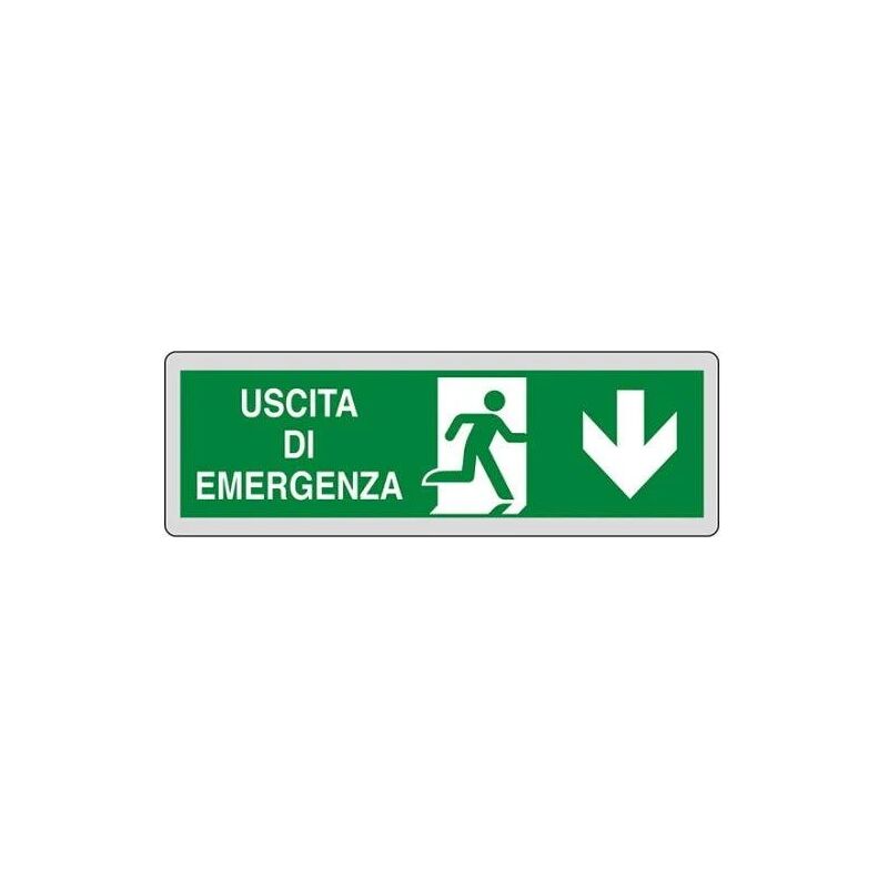 foto del prodotto cartello uscita di emergenza 30x20